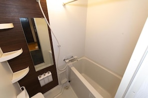 Economy Apartment | Bathroom | Separate tub and shower, free toiletries, hair dryer, towels - Rojuman Hakata (Fukuoka City Hakataku  Katakasu)