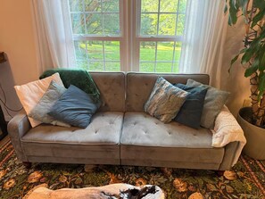 Living area - Cozy & eclectic 1BR guest house w/ private entrance & full kitchen. Pet friendly (Lexington)