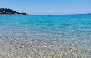 A clear sea with a distant shoreline and a person standing on a buoy. - 1 bedroom beautiful home in CALCATOGGIO (CALCATOGGIO)