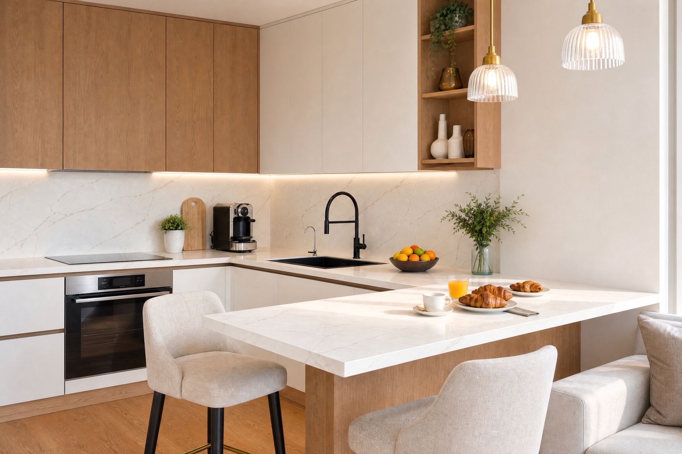 Espresso maker, dining table