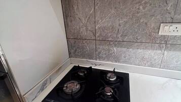Family Apartment | Private kitchen | Full-sized fridge, microwave, freezer
