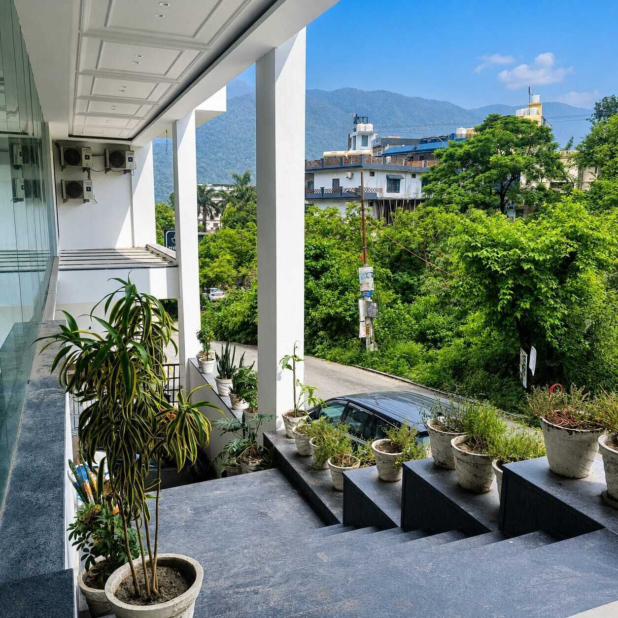 Double or Twin Room, Balcony, Garden View | Property grounds