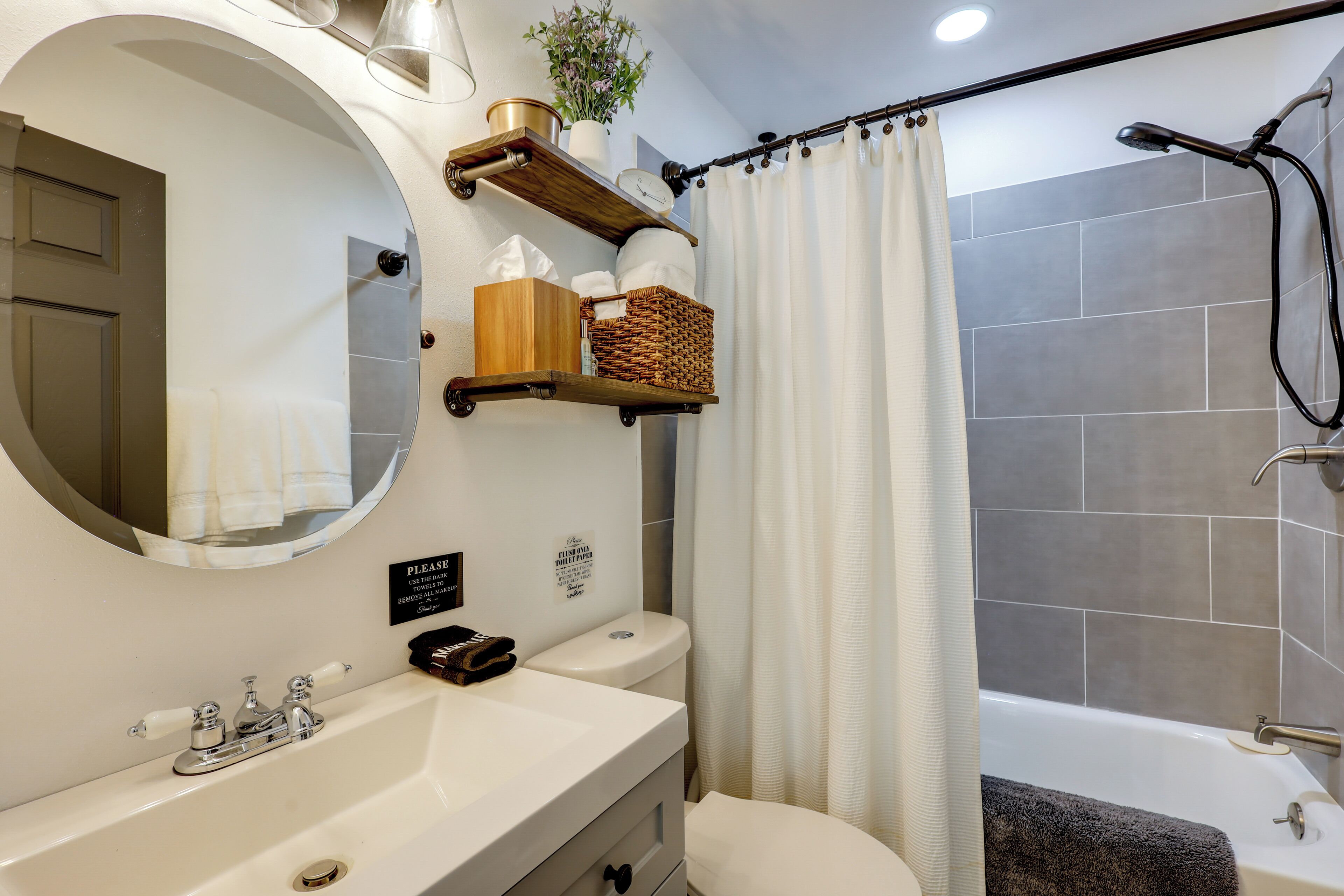 Hair dryer, towels