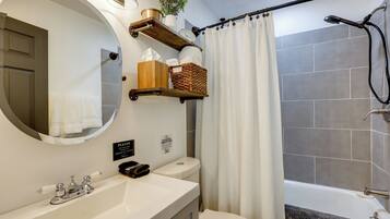 Hair dryer, towels