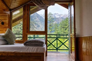 Quadruple Room, Balcony, Mountain View | Iron/ironing board (on request), WiFi (free) - Foresta Living Kasol (KASOL)