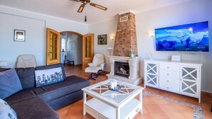 Villa, 4 Bedrooms, Smoking, Private Pool | Living area - Charming Villa With 3 Bedrooms and sea View (Faro)