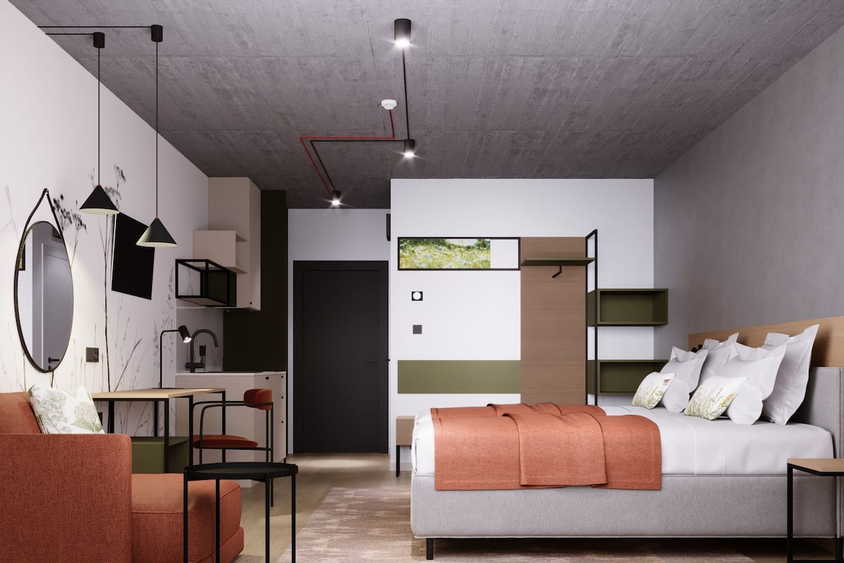 Zweibettzimmer | Schreibtisch, laptopgeeigneter Arbeitsplatz, kostenloses WLAN