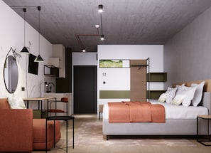 Zweibettzimmer | Schreibtisch, laptopgeeigneter Arbeitsplatz, kostenloses WLAN