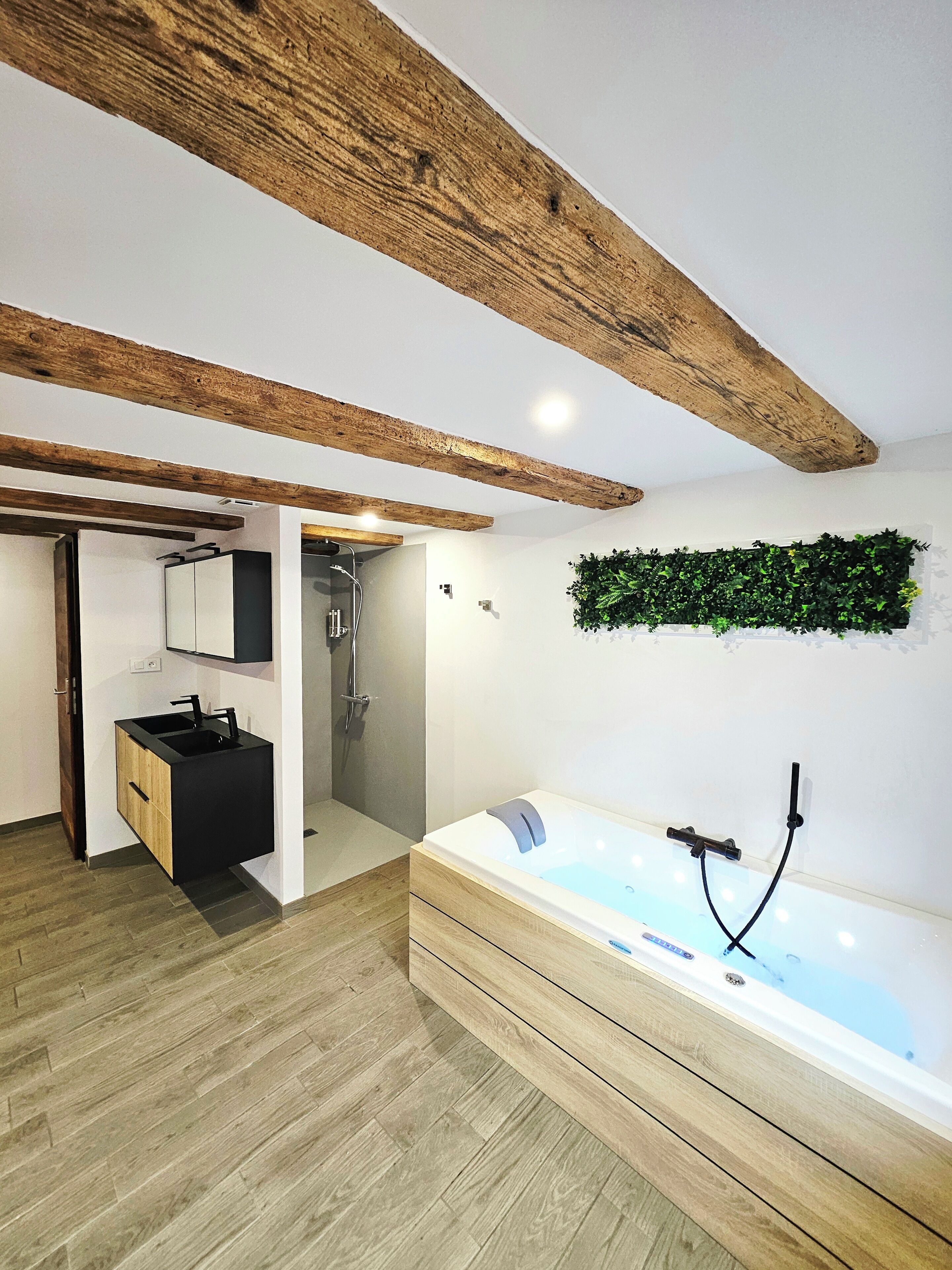 Habitación doble superior, vista a la ciudad | Baño | Secadora de cabello, toallas, shampoo, papel de baño 