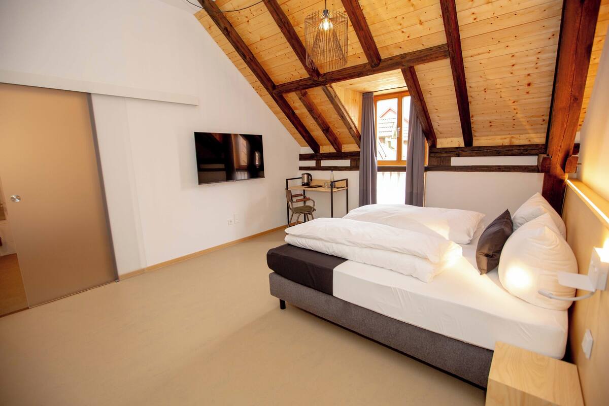 Doppelzimmer, barrierefrei | Verdunkelungsvorhänge, kostenloses WLAN