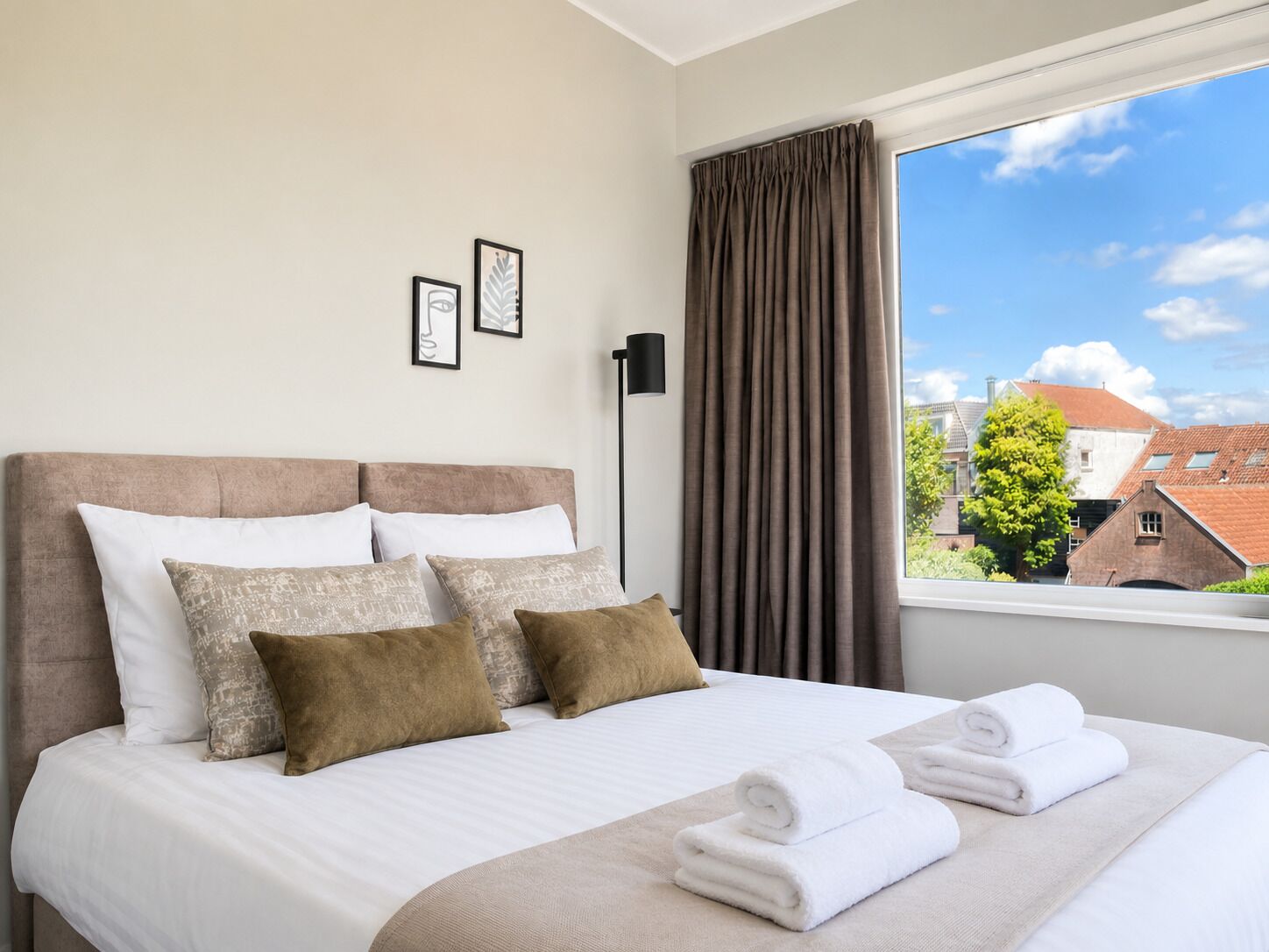 Comfortable bedroom with hotel-quality linens.