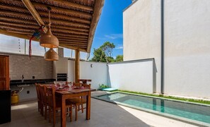 Outdoor dining - House w/ Private Pool in Alto da Pitinga Vbi0004 (Porto Seguro)