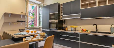 Luxury-Apartment, 1 Schlafzimmer, Mikrowelle (Boutique Apartment) | Eigene Küche