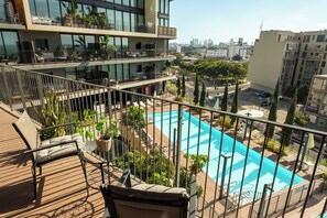 Pool - Sky-High Neve Tzedek 1BR Terrace & Pool (Tel Aviv-Yafo)
