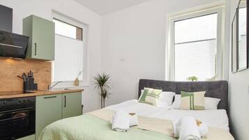 1 Schlafzimmer, Reisekinderbett, kostenloses WLAN, Bettwäsche