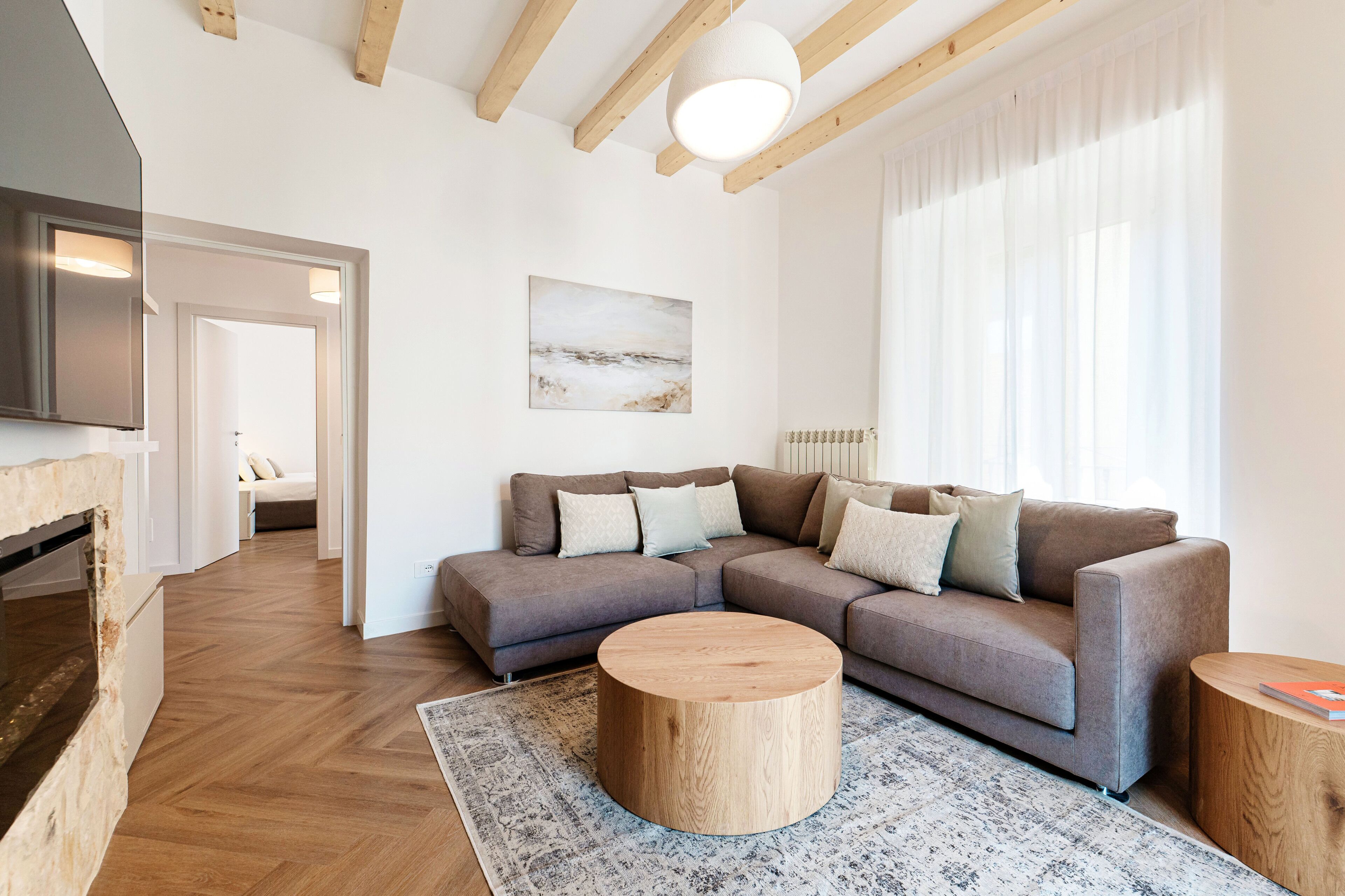 Apartment | Living area | 30-inch TV with digital channels
