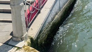 A stone bridge with metal railings and steps leading to a building. - Room 'Ca Pisani Su Canal Grande Azzuro' with Wi-Fi (Venice)