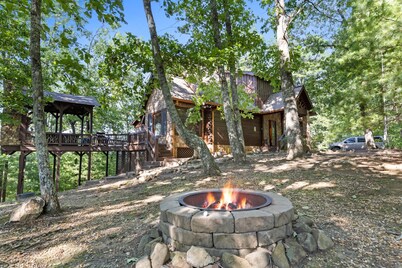 Views for Miles Outdoor Fireplace Hot Tub