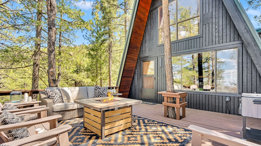 Green Roof A-frame Endless Views Modern Cabin