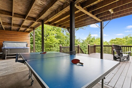 Mountain Views Games Hot Tub Fire Pit BBQ