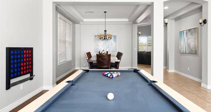 Desert Retreat Pool Fire Pit Family Games