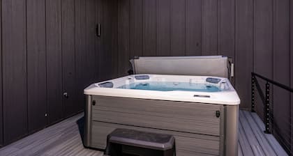 The Pines of Valle Grande Hot Tub Fireplace