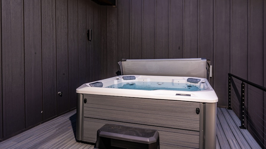 The Pines of Valle Grande Hot Tub Fireplace