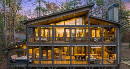 Ellijay Mountain House Hot Tub Views