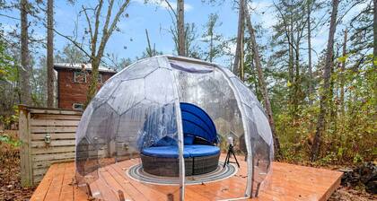 Retro Retreat Stargazing Dome Sauna Hot Tub