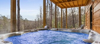 Outdoor Fireplace TV Hot Tub Pool Table Arcade