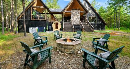 Hoch-a-frame Cabin I Sauna-hot Tub-firepit