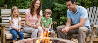 Mountain Views Hot Tub Arcade Game Firepit
