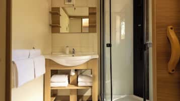 Cottage, Patio, Lake View | Bathroom | Shower, towels, toilet paper