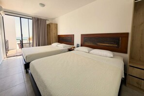 3 bedrooms, desk, iron/ironing board, travel cot