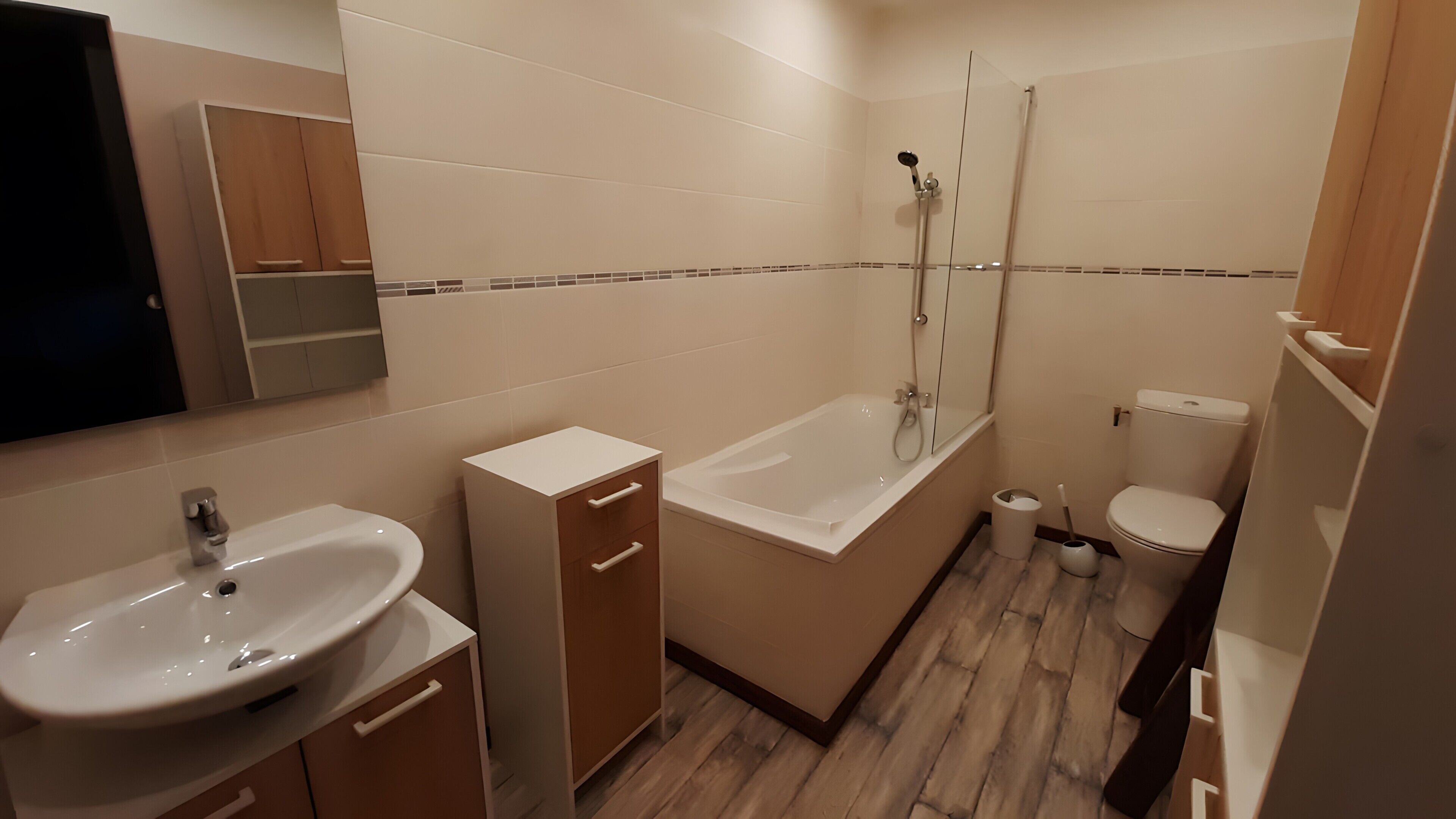 Shower, hair dryer
