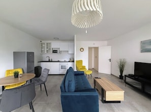Living area - 2-Bedroom Apartment at Les Jardins d'Europe with Pool *Balcony* (Strasbourg)