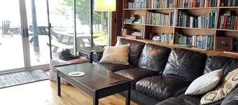 Lakefront 4-bedroom property with spectacular views of Blue Mountain Lake.