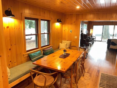 Lakefront 4-bedroom property with spectacular views of Blue Mountain Lake.