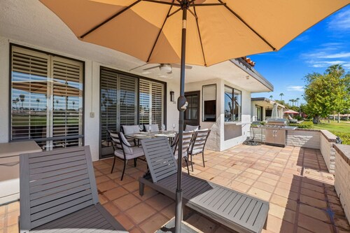 Gated Golf Course Condo at Rancho Las Palmas – Fairway & Mountain Views, Resort Pools & Tennis