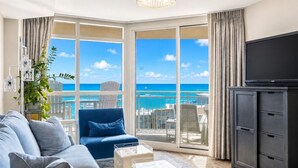 Living area - Couples Escape with Ocean and Resort View (North Myrtle Beach)