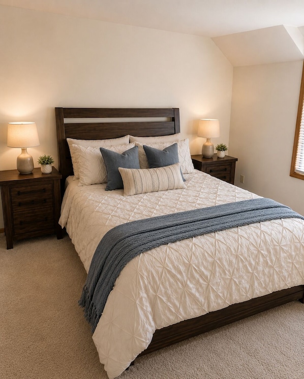 4 habitaciones, tabla de planchar con plancha, wifi y ropa de cama