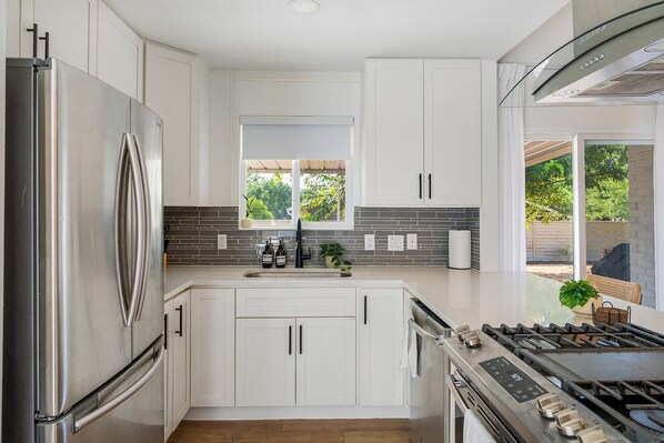 Private kitchen - NEW! 3BR w/Game Room & Workspace, 8 Min to Domain (Austin)
