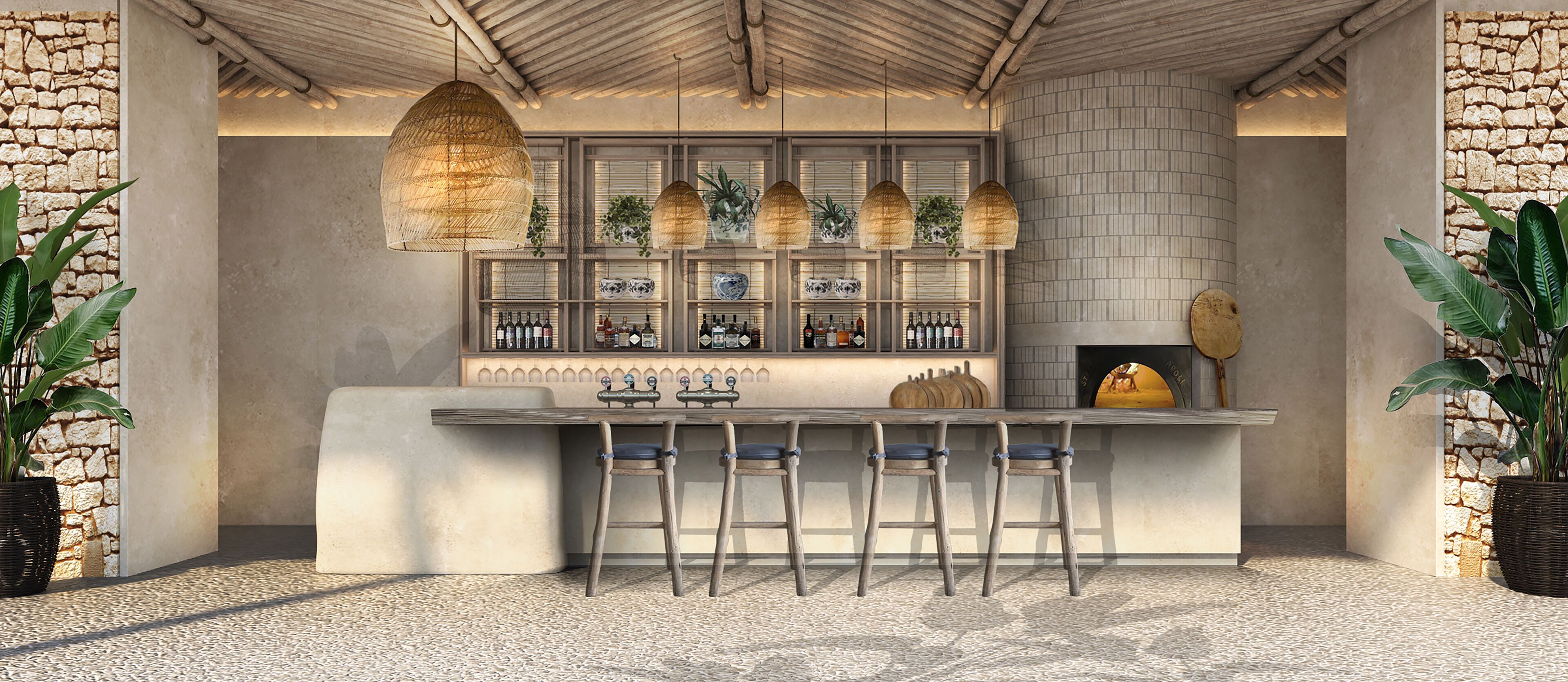 Poolside bar