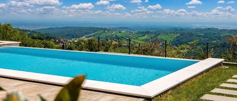 Family Villa, 3 Bedrooms, Balcony, Mountainside (Vineyard Panorama Villa With Pool And) | Pool | Seasonal outdoor pool