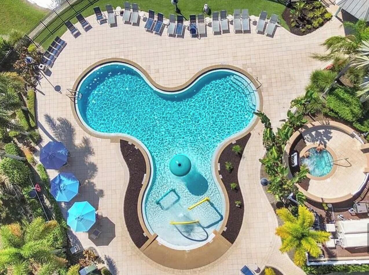 A heated pool
