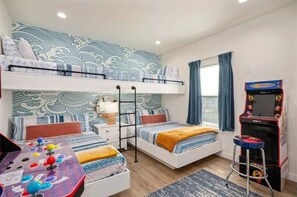 Room - Modern Interior l 2 Arcade Games l Inflatable Tub (Crystal Beach)