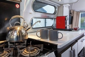 Private kitchen - Unique Airstream Retreat (Carnforth)