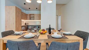 Kitchen and dining area