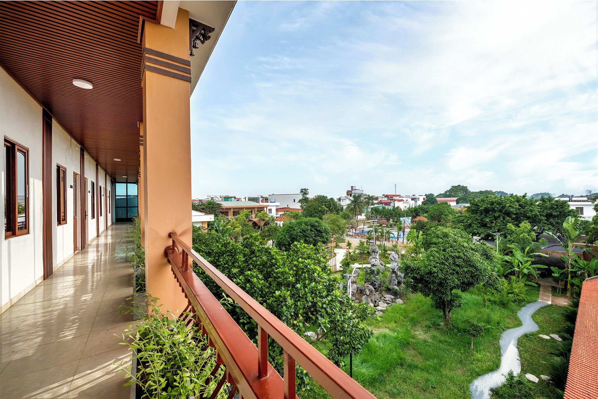 Quarto superior, 2 camas de solteiro, vista para o jardim | Vista para o jardim