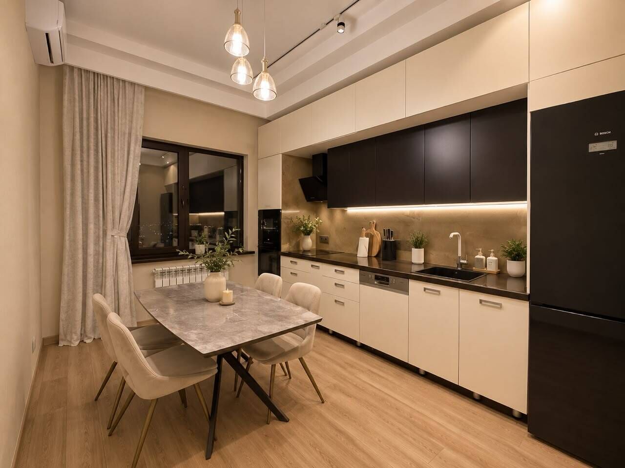 Apartamento Confort, Aire acondicionado, vistas a la ciudad | Cocina privada